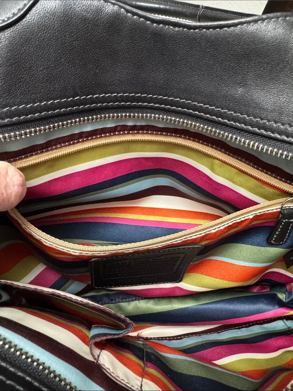 Coach Legacy Bleeker Black Leather Tote with Coach Tag